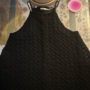 Lace flower print dress